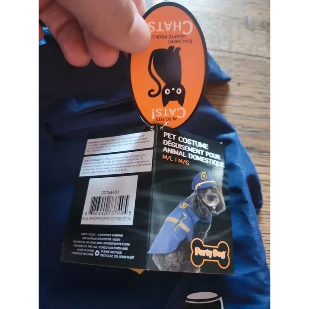 Cats or dogs police officer Halloween costume size M/L